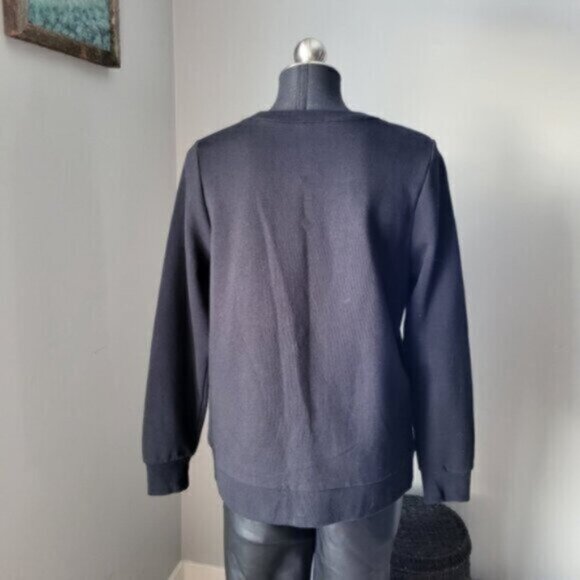 Alison Sheri Organic Cotton Sequined Sweatshirt Size Small - Picture 8 of 13